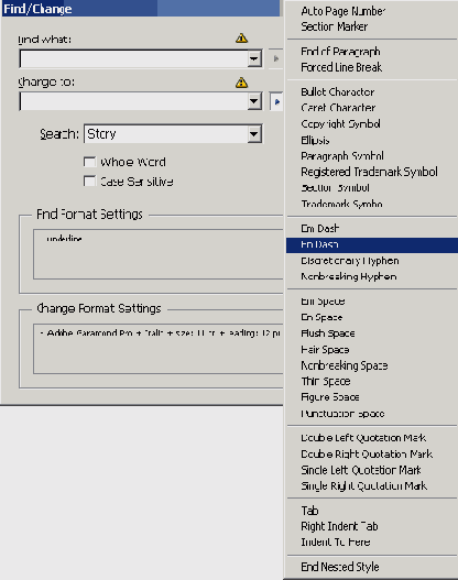 � ������� Find Format Settings 