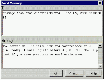 Отправка сообщений пользователям