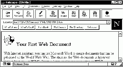 ��������� � ������ ���������� Netscape Navigator Gold