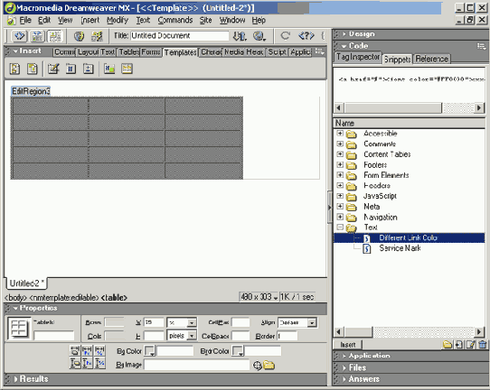 ������ Snippets � Dreamweaver