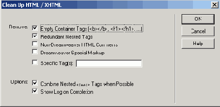 ���������� ���� Clean Up HTML/XHTML