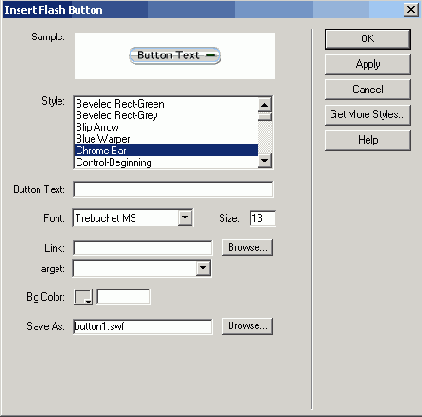 ���������� ���� Insert Flash Button