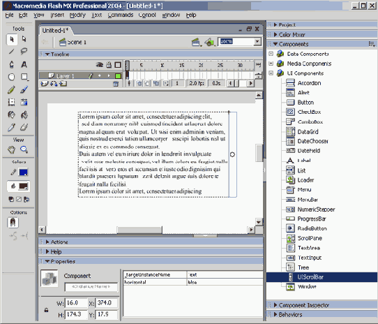 ��������� ScrollBar ������������� ����� ���� ���� (���, ��� �� ��������� ������ ����)
