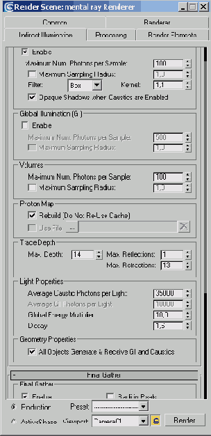 Настройка визуализации