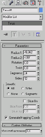 Окно Parameter Editor (Редактор параметров)