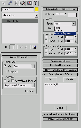 Правила расстановки источников света в сцене