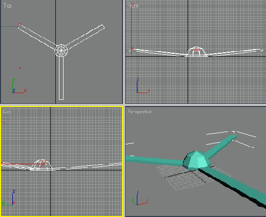Создание лопастей вентилятора