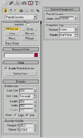 Работа с модулем Particle Flow