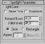 Регулировка ширины, «резкости» и формы сечения луча прожектора