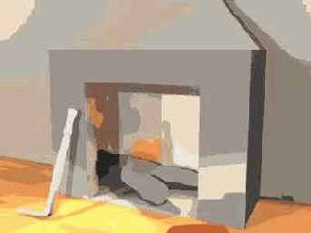 Зажигаем огонь в камине