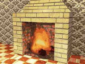 Зажигаем огонь в камине