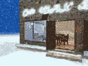 Практикуемся в применении эффекта сияющих ореолов к сцене «МАХ-кафе»