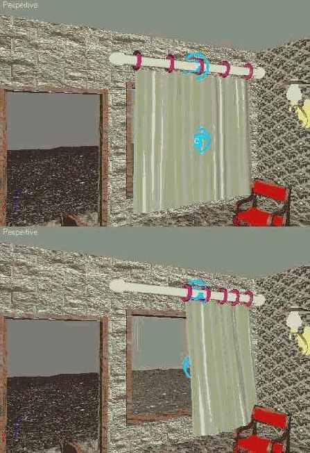 Вешаем занавеску на окно кафе «МАХ»