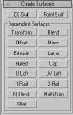 Возможности редактирования NURBS-кривых и поверхностей на уровнях подобъектов