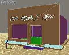 Применяем модификатор Noise к снежным наносам вокруг кафе «МАХ»