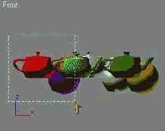 Выделение объектов стандартной прямоугольной рамкой