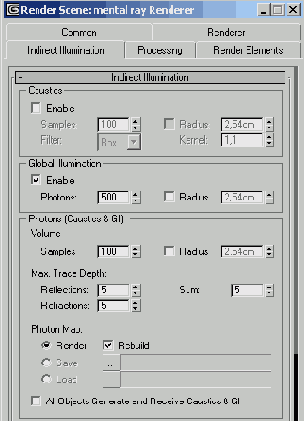 �������� ����������� ��������� � ������� Global Illumination