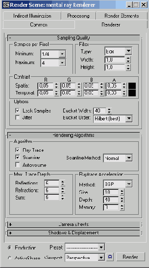 ���������� mental ray �������� ��������������