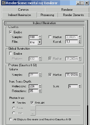 ������������ ���������� � ������� Caustics