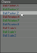 Выбор каналов для редактирования