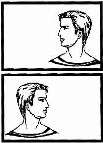 Направление взгляда модели на снимке