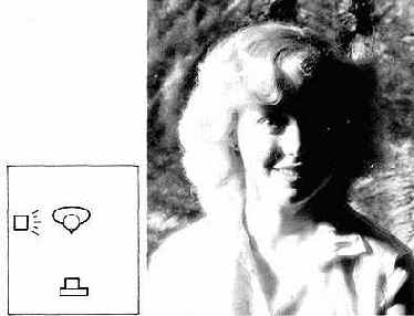 Одиночный источник; прямое освещение под углом 90°