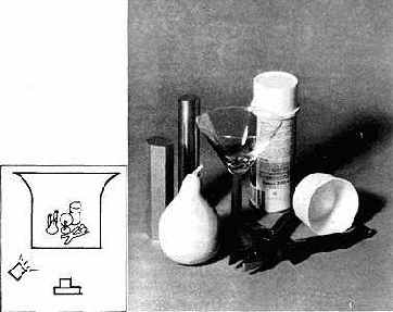Освещение натюрмортов одиночным источником света