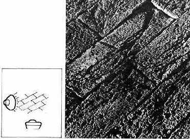 Скользящее освещение для выявления текстуры поверхности