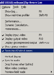 VirtualDub: ���������� ������ � ������������