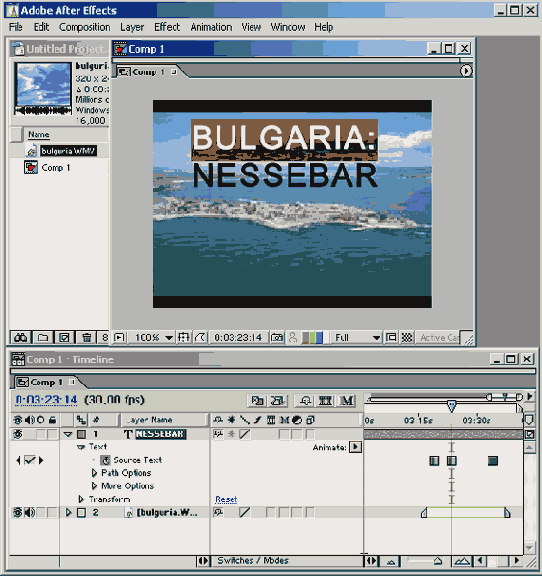 ������� ��������� �������� � ��������� ������ � ������ ������������ ���� Animate � ���� Timeline