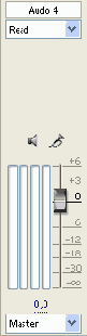 Микширование звука в окне Audio Mixer