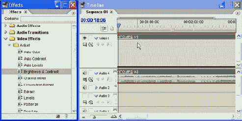 Вставка эффекта