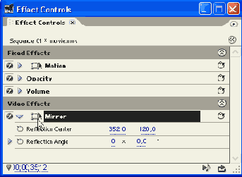 Настройка эффектов