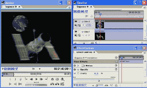 Установки прозрачности видеоклипа