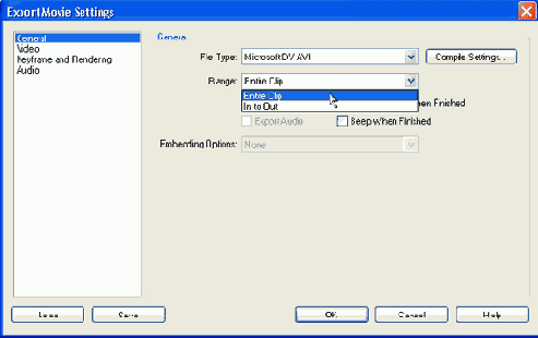 Экспорт видеофильма