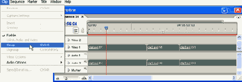 Группировка клипов