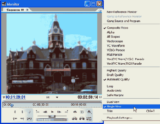 Режимы отображения окна Monitor