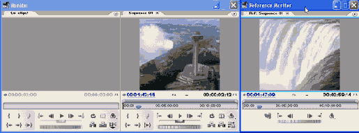 Меню окна Monitor