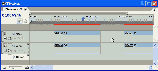 Удаление клипа со сдвигом