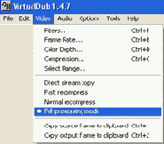 ���� 5: ������� �������������� ����������� �� ���� VirtualDub & DivX Pro 5.x