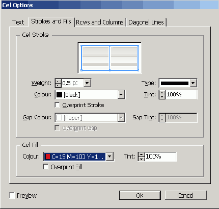 �� ������� Rows and Columns 