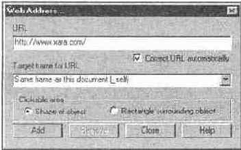 Диалоговое окно Web Address