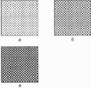 Имитация темных и светлых оттенков серого с помощью растра