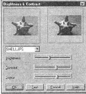 Диалоговое окно фильтра Brightness & Contrast
