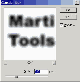 �������� ������� Filter > Blur (��������) > Gaussian Blur (�������� ��������)