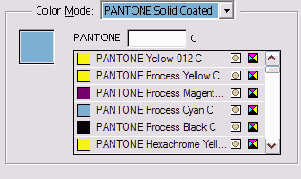 ������ ���� � ������� ������������ ���������� �������� ����� Pantone Solid Coated