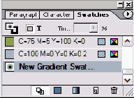 ��������� ��������� � ������� Swatches