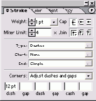 ��������� Dashed � ������ ����� ������� Stroke