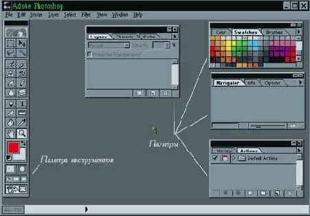 Главное окно программы Photoshop