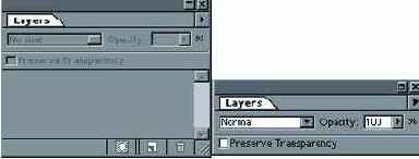 Организация палитр в окне документа